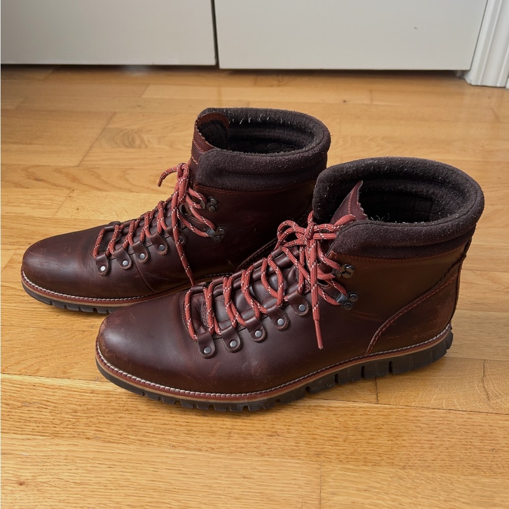 Cole Haan Men's Dark Brown Lace-Up Boots